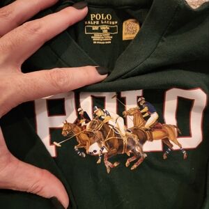 Ralph Lauren Green Polo Shirt Boy Size 3T Long Sleeve